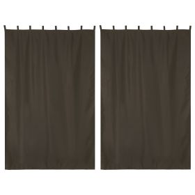 2 pcs W54xL84in Outdoor Patio Curtain/Coffee Liqueur