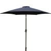 8.8 feet Outdoor Aluminum Patio Umbrella; Patio Umbrella; Market Umbrella with 42 Pound Square Resin Umbrella Base; Push Button Tilt and Crank lift; N