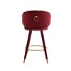 COOLMORE Counter Height Bar Stools Set of 2 for Kitchen Counter Solid Wood Legs with a fixed height of 360 degrees