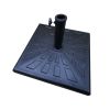 8.8 feet Outdoor Aluminum Patio Umbrella; Patio Umbrella; Market Umbrella with 42 Pound Square Resin Umbrella Base; Push Button Tilt and Crank lift; N
