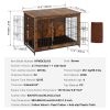 VEVOR Dog Crate Furniture, 38 inch Wooden Dog Crate with Double Doors, Heavy-Duty Dog Cage End Table with Multi-Purpose Removable Tray, Modern Dog Ken