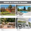 Outsunny 14ft Patio Umbrella Double-Sided Outdoor Market Extra Large Umbrella with Crank, Cross Base for Deck, Lawn, Backyard and Pool, Off-White