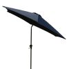 8.8 feet Outdoor Aluminum Patio Umbrella; Patio Umbrella; Market Umbrella with 42 Pound Square Resin Umbrella Base; Push Button Tilt and Crank lift; N