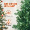 VEVOR Christmas Tree, 6.5ft Prelit Artificial Xmas Tree, Full Holiday Decor Tree with 450 Multi-Color LED Lights, 1227 Branch Tips, Metal Base for Hom