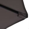 Outsunny 14ft Patio Umbrella Double-Sided Outdoor Market Extra Large Umbrella with Crank, Cross Base for Deck, Lawn, Backyard and Pool, Grey