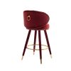 COOLMORE Counter Height Bar Stools Set of 2 for Kitchen Counter Solid Wood Legs with a fixed height of 360 degrees