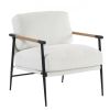Leisure chair lounge chair velvet White color