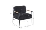Leisure chair lounge chair velvet Black color