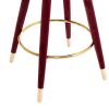 COOLMORE Counter Height Bar Stools Set of 2 for Kitchen Counter Solid Wood Legs with a fixed height of 360 degrees