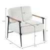 Leisure chair lounge chair velvet White color