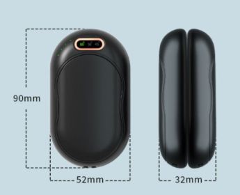 Mini Portable Rechargeable Treasure With Digital Display (Option: 5000black-108X45X75mm-USb)