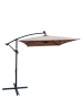 Rectangle 2x3M Outdoor Patio Umbrella Solar Powered LED Lighted Sun Shade Market Waterproof 8 Ribs Umbrella with Crank and Cross Base for Garden Deck