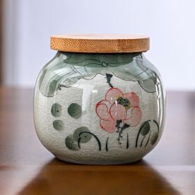 Hand Drawn Ge Kiln Tea Jar (Option: 10 Models)