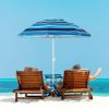 Outdoor Umbrellas Beach Umbrella with Cup Holder Table and Sandbag