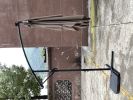 Rectangle 2x3M Outdoor Patio Umbrella Solar Powered LED Lighted Sun Shade Market Waterproof 8 Ribs Umbrella with Crank and Cross Base for Garden Deck