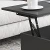 Solid wood legsCoffee Table,Accent Furniture Home Decor,Open Storage Shelf,Storage Coffee Table with Hidden Compartment and Adjustable Storage Shelf,L