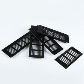 Aluminum Breathable Mesh Black Rectangular Vent Vent (Option: Black 50X 300mm)